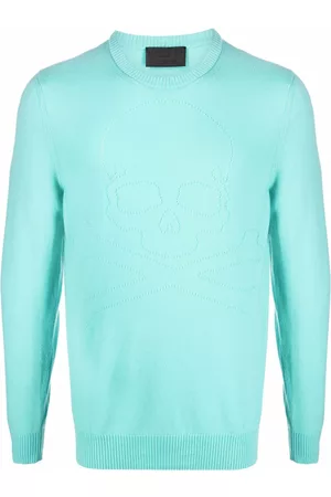 Philipp Plein Fine-knit skull-motif jumper