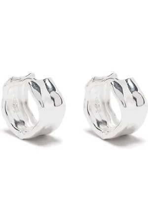 Dower and Hall Wide waterfall huggie hoops