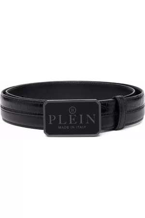 Philipp Plein Logo-plaque leather belt