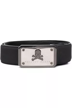 Philipp Plein Logo-plaque leather belt