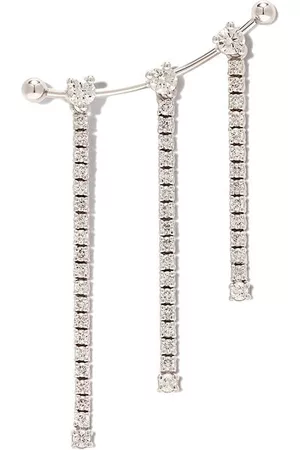 DELFINA DELETTREZ 18kt white gold Ace diamond ear cuff