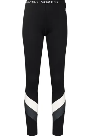 Perfect Moment Chevron-stripe base-layer leggings