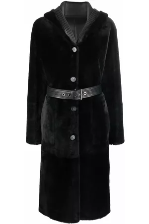 LISKA Reversible hooded shearling coat