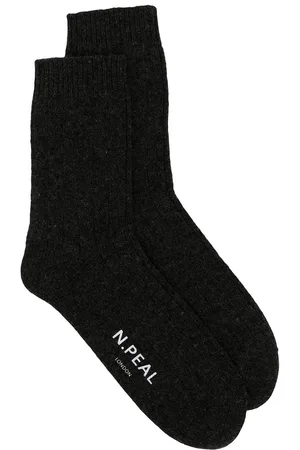 N.PEAL Logo-detail cashmere socks