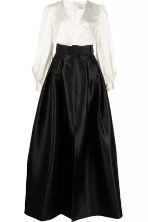 Sachin & Babi Zoe colour-block satin gown