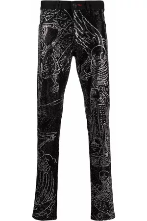 Philipp Plein Skeleton Tattoo straight-leg jeans