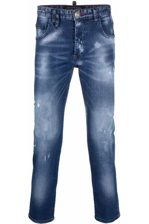 Philipp Plein Distressed skinny-cut jeans