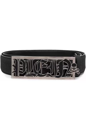 Philipp Plein Logo-plaque leather belt