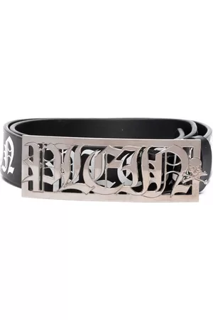 Philipp Plein Logo-plaque leather belt