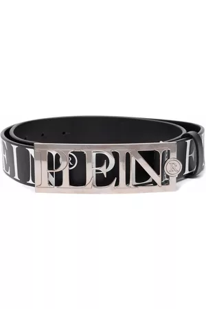 Philipp Plein Logo-lettering buckle belt