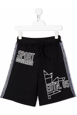 Dsquared2 Slogan-print drawstring track shorts