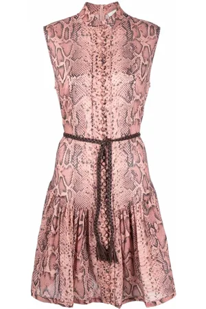 ZIMMERMANN Snake-print flared dress