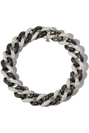 Shay 18kt gold curb-chain diamond bracelet