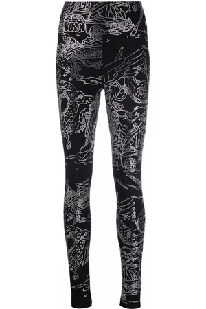 Philipp Plein Tattoo-print embellished leggings