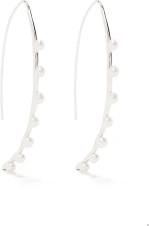 Dower and Hall Long Waterfall pearl drop earrings