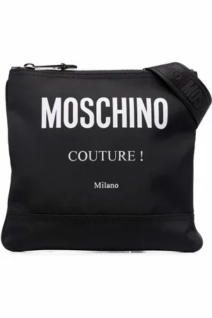 Moschino Logo-print panelled messenger bag