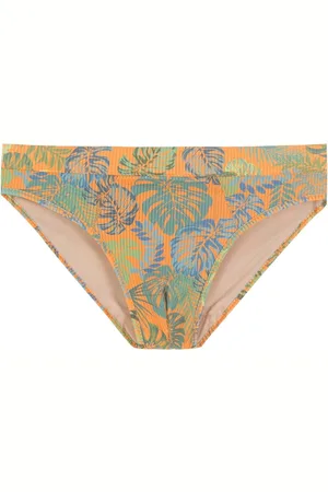 AMIR SLAMA Leaf print swim briefs