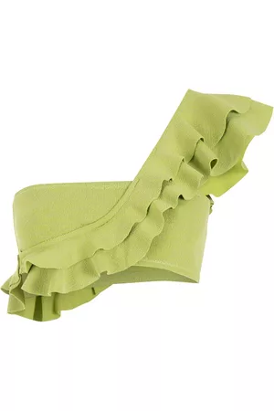 CLUBE BOSSA Ruffle-trimmed one-shoulder bikini top