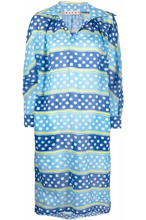 Marni Striped polka dot dress