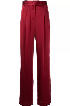 Michelle Mason Wide-leg silk satin trousers