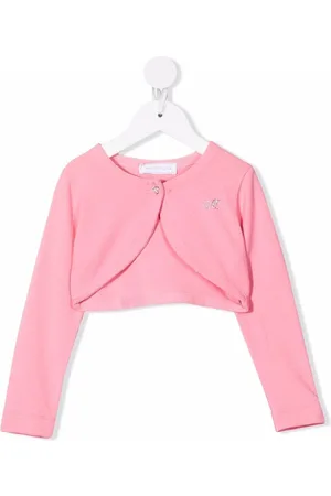 MONNALISA Rhinestone one-button cardigan