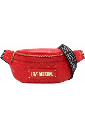 Moschino Quilted logo plaque belt bag