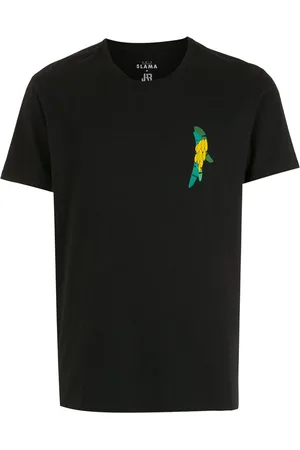 AMIR SLAMA Banana-print crewneck T-shirt
