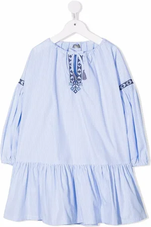 Il gufo Striped kaftan dress