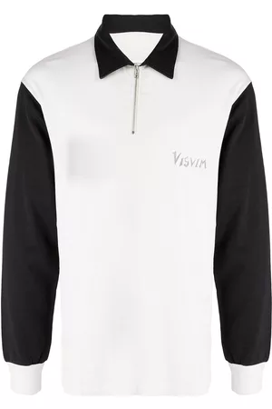 VISVIM Logo-print half-zip sweatshirt