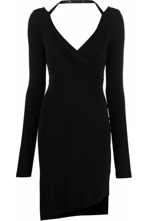OFF-WHITE Halterneck-strap asymmetric dress