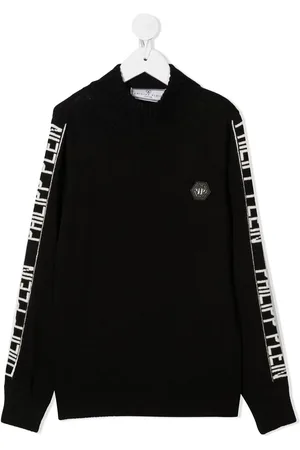 Philipp Plein Logo trim intarsia jumper