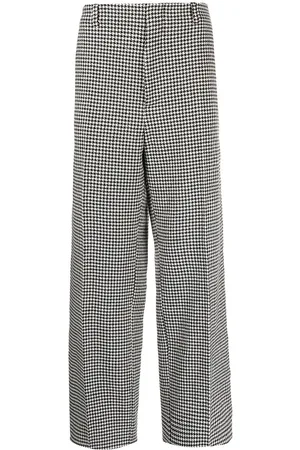 COOL T.M Houndstooth-pattern straight trousers