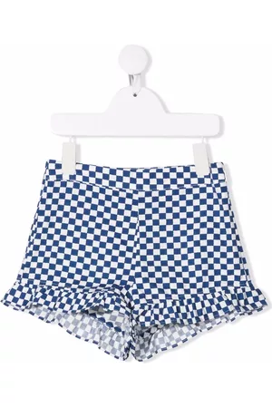 Stella McCartney Check-print ruffle shorts