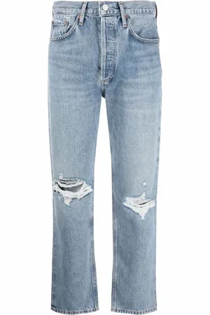 AGOLDE Fen distressed straight-leg jeans