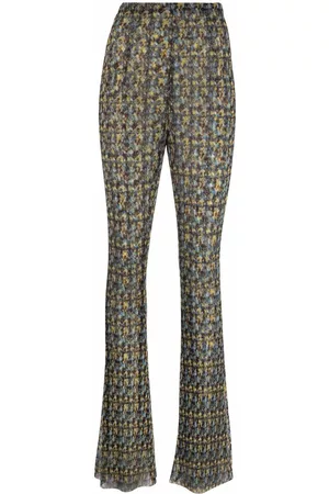Serafini High-waisted floral pattern trousers