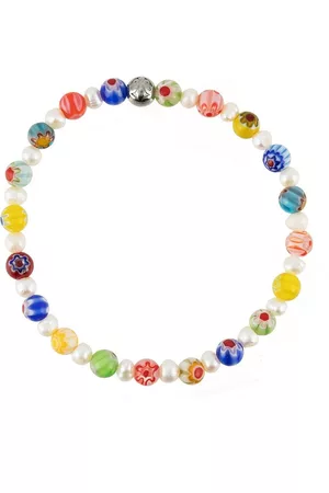 Nialaya Men Bracelets - Glass pearl-detail bracelet