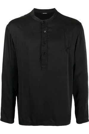 Tom Ford Henley stretch-silk loungewear shirt