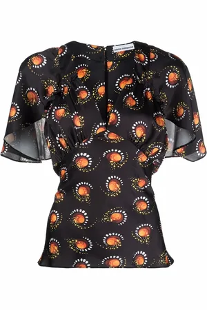 Paco rabanne Motif-print V-neck top