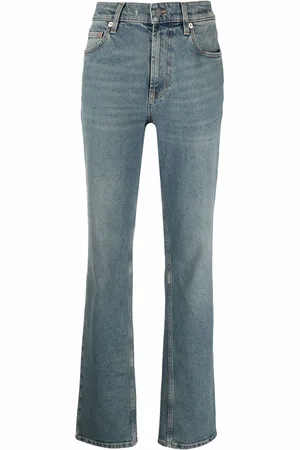 VALENTINO GARAVANI Whiskering-effect straight-leg jeans