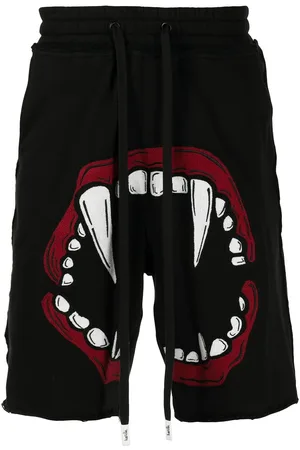 HACULLA Fang Lip-print track shorts