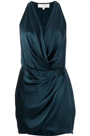 Michelle Mason Cut-out detail halterneck gown