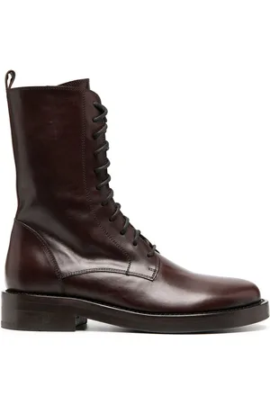 ANN DEMEULEMEESTER Lace-up leather boots