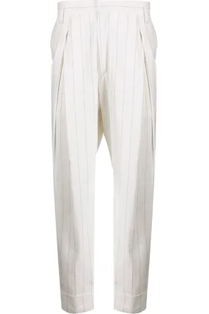 ANN DEMEULEMEESTER Cropped pleated trousers
