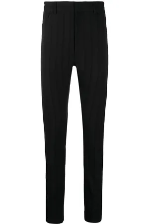 ANN DEMEULEMEESTER Fine knit striped skinny trousers