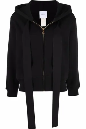 Patou Logo-embroidered zip-up hoodie