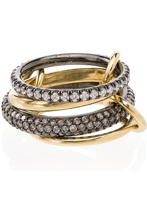 SPINELLI KILCOLLIN 18kt yellow Vega four-link stacked ring