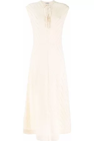 Jil Sander Striped V-neck maxi dress