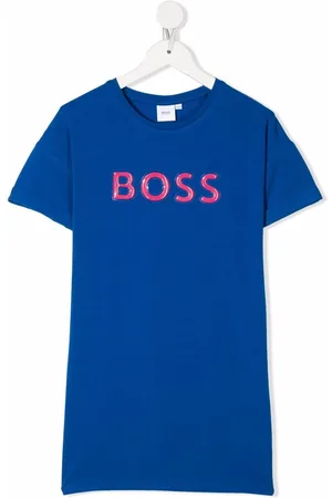 HUGO BOSS Debossed-logo T-shirt dress