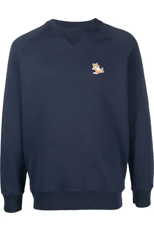 Maison Kitsuné Logo-embroidered cotton sweatshirt
