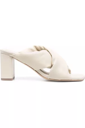 vic matiè Padded crossover-strap mules